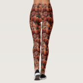 Pompoenen Naadloze Patroon Leggings (Achterkant)