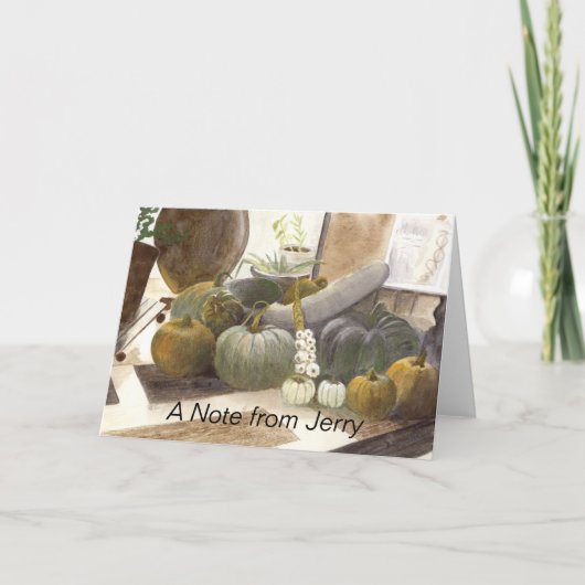 Pompoenen Notitiekaartje (Voorkant)