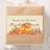 Pompoenen oogsten zelfgemaakt uit de keuken van etiket (Insitu)