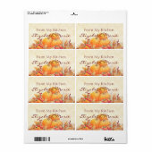 Pompoenen oogsten zelfgemaakt uit de keuken van etiket (Full Sheet)