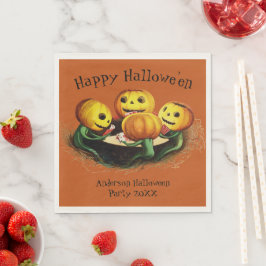 Pompoenen op Cards Custom Halloween Party Napkins Servet