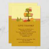 Pompoenen op een standaard Thanksgiving Kaart (Voorkant / Achterkant)