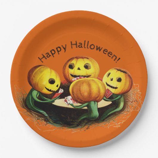 Pompoenen op het Bord Halloween Paper Cards (Voorkant)