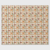 Pompoenen op Oranje en witchequepapier Cadeaupapier (Vlak)