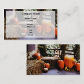 Pompoenen op Porch Visitekaartje (Voorkant / Achterkant)