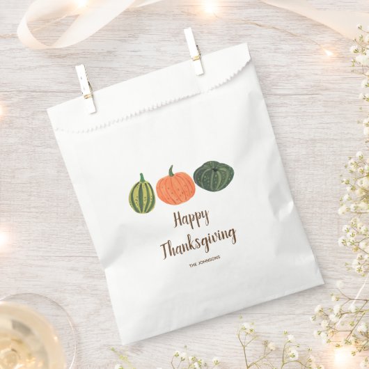 Pompoenen oranje en groene Thanksgiving Bedankzakje (Geknipt)