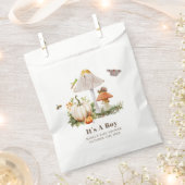 Pompoenen Paddestoel Woodland Insects Boy Baby sho Bedankzakje (Geknipt)