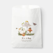 Pompoenen Paddestoel Woodland Insects Boy Baby sho Bedankzakje (Voorkant)