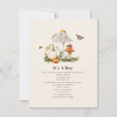 Pompoenen Paddestoel Woodland Insects Boy Baby sho Kaart (Voorkant)