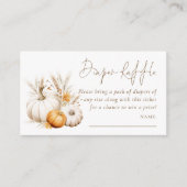 Pompoenen Pampas Luier Raffle Baby shower Informatiekaartje (Voorkant)