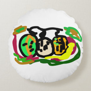 Pompoenen Patch Latte Rond Kussen