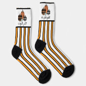 Pompoenen, Plaids, Stripes Sokken (Rechts)