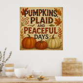 Pompoenen, Plakken & Vreedzame Dagen – Gezellige H Poster (Keuken)