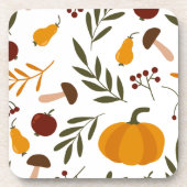 Pompoenen, Pomegranaten en peren Bier Onderzetter (Voorkant)