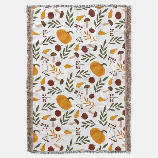 Pompoenen, Pomegranaten en peren Deken (Voorkant Verticaal)