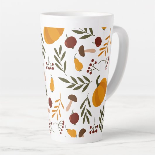 Pompoenen, Pomegranaten en peren Latte Mok (Rechterhoek)