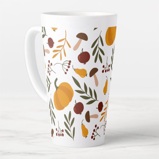 Pompoenen, Pomegranaten en peren Latte Mok (Linkerhoek)