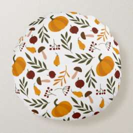 Pompoenen, Pomegranaten en peren Rond Kussen