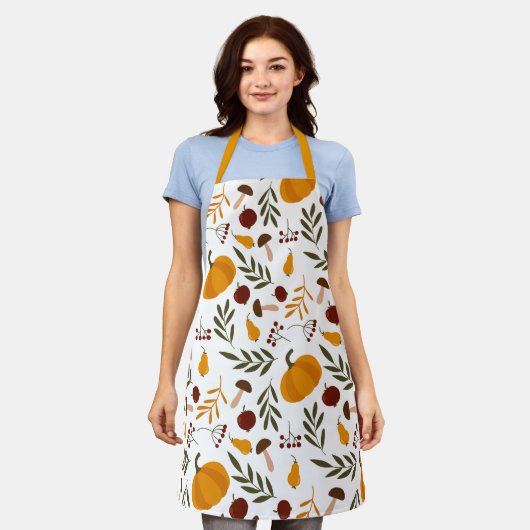 Pompoenen, Pomegranaten en peren Schort (Gedragen)