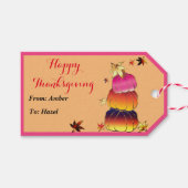Pompoenen & Pompoenen Gradiënt, Goud, & Folie Text Cadeaulabel (Voorkant (Horizontaal))