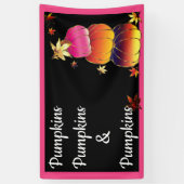 Pompoenen & Pompoenen Gradiënt, Goud, & Folie Text Spandoek (Verticaal)