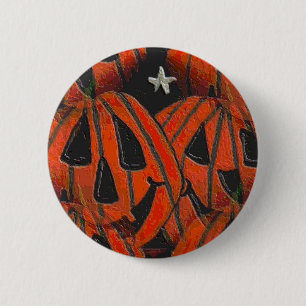 Pompoenen, pompoenen, overal - Halloween knop Ronde Button 5,7 Cm