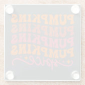 Pompoenen Pompoenen Pompoenen Spice Glazen Onderzetter (Achterkant)