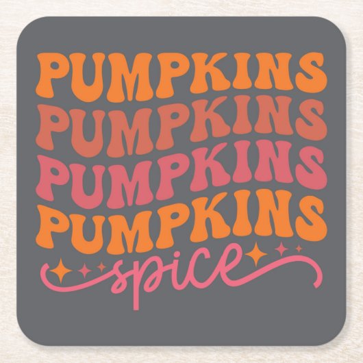 Pompoenen Pompoenen Pompoenen Spice Kartonnen Onderzetters (Voorkant)