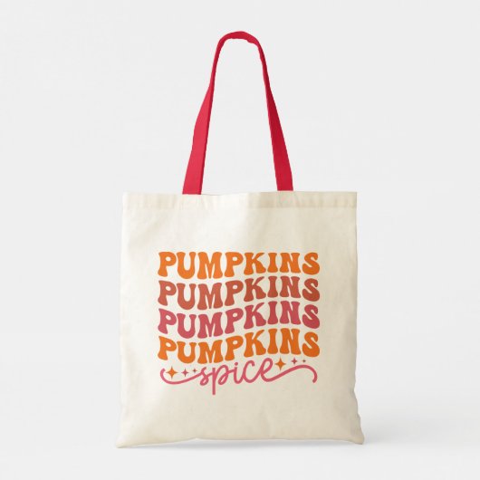 Pompoenen Pompoenen Pompoenen Spice Tote Bag (Achterkant)
