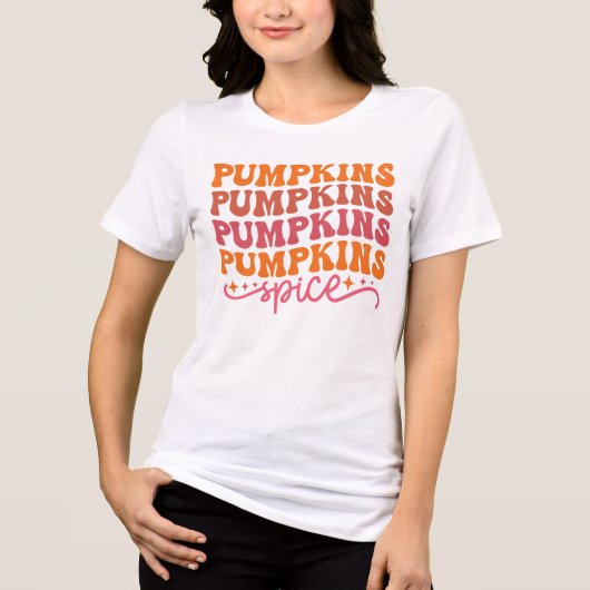 Pompoenen Pompoenen Pompoenen Spice Tri-Blend Shirt (Voorkant)