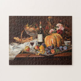 Pompoenen Primen Peren Perziken en Wijn Herfstvruc Legpuzzel