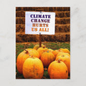 Pompoenen protesteren tegen klimaatverandering briefkaart (Voorkant)