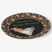 Pompoenen Raccoon aanpassen Tekst en kleur Papieren Bordje (Gekanteld)