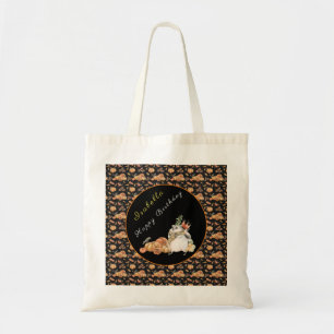 Pompoenen Raccoon aanpassen Tekst en kleur Tote Bag