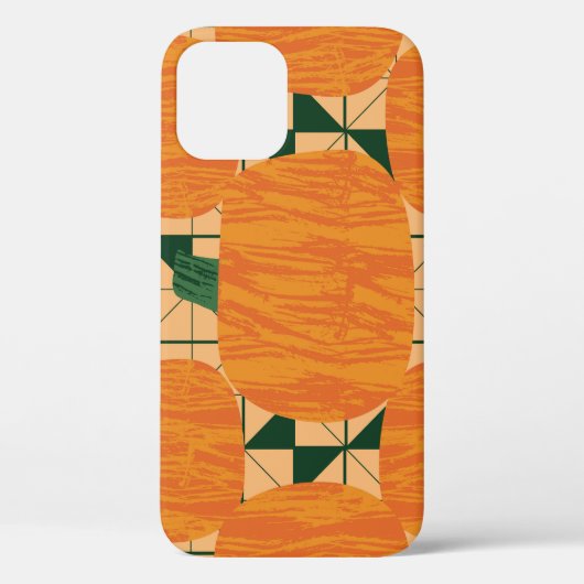 Pompoenen: Retro geometrische driehoek. Case-Mate iPhone Case (Achterkant)