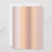 Pompoenen, roze rozen, Roos Gold Baby shower Kaart (Achterkant)