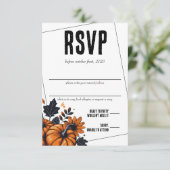  pompoenen RSVP kaartje (Staand voorkant)