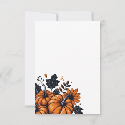 pompoenen RSVP kaartje (Achterkant)