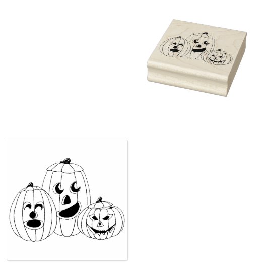 Pompoenen Rubberstempel (Gestempeld)