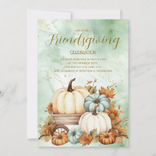 Pompoenen Rustic Salie Groen Witte Friendsgiving
