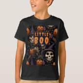 Pompoenen Schedels Bloemen Little Boo Family Match T-shirt (Voorkant)
