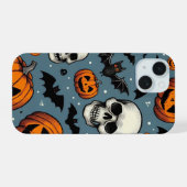 Pompoenen & Schedels iPhone 15 Case (Achterkant horizontaal)