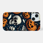 Pompoenen & Schedels iPhone 15 Case (Achterkant horizontaal)
