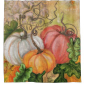 Pompoenen Shower Curtain Halloween - schilderen Douchegordijn (Voorkant)