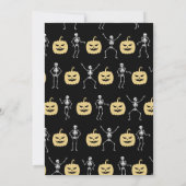 Pompoenen Skelet Halloween Botten Feest Kaart (Achterkant)