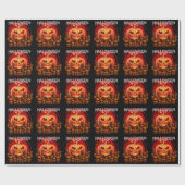 POMPOENEN SKELETTEN HALLOWEEN CADEAUPAPIER (Vlak)