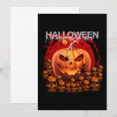 POMPOENEN SKULLS SKELET HALLOWEEN KAART (Voorkant / Achterkant)