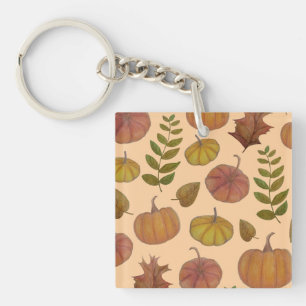 Pompoenen sleutelhanger