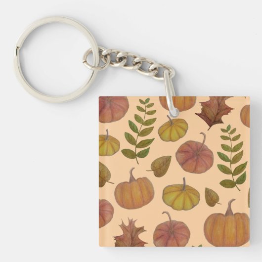 Pompoenen sleutelhanger (voorkant)