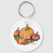 Pompoenen, sleutelhanger